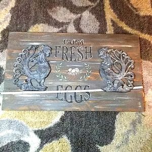 NWOT Farm fresh eggs sign